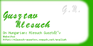 gusztav mlesuch business card